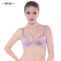 HiViRi冬季丰胸聚拢无钢圈文胸光面透气性感调整型女士内衣胸罩