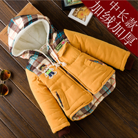 童装男童棉衣2015新款冬装韩版儿童加厚加绒棉袄外套1.2.3.4.56岁