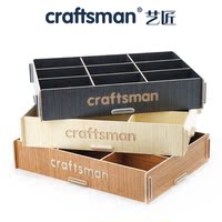 艺匠 创意木质大号A4多格多功能收纳盒储物整理A013新品特价