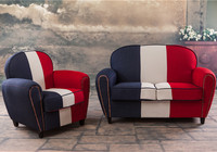 欧式沙发 单人双人三人组合麻布艺咖啡厅时尚简约家具 店铺沙发椅