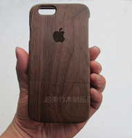 环保新品iphone6 plus木壳苹果6木质手机壳胡桃木雕制苹果6保护套
