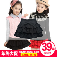 2015韩版女童童装秋装新款半身裙儿童大童秋款短裙秋冬裙子蛋糕裙