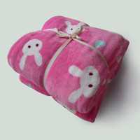 秋冬季空调毛毯加厚单双人床单学生宿舍儿童法兰绒粉色珊瑚绒毯子