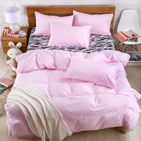 简约素色纯色四件套床单被套4双人1.8m1.5床上用品