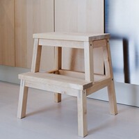 【IKEA/宜家专业代购】 贝卡姆 踏脚凳 换鞋凳子, 白杨色 特价