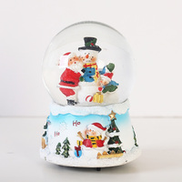 韩国礼品 圣诞水晶球 摆件 装饰 水球 圆底 方底518g