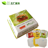 批发定制一次性快餐纸盒子 折叠款汉堡包盒食品包装盒快餐盒特价