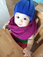 韩国可爱针织小孩女秋冬季亲子毛线儿童西瓜帽男孩保暖尖尖帽女童