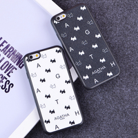 黑白简约小狗 苹果iphone6硅胶套 6S卡通手机壳 5.5plus包边保护