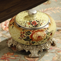 欧式复古特价陶瓷烟灰缸时尚创意家居高档客厅摆件奢华礼品礼物