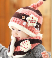 婴儿帽子秋冬0-3-6-12个月宝宝冬季保暖帽男女童护耳帽小孩毛线帽