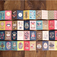 韩国复古装饰贴纸可爱盒装手绘图案日记装饰手账小贴纸