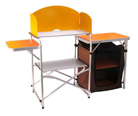 新款便携式铝合金厨房桌户外野营折叠桌防风灶台移动厨房桌