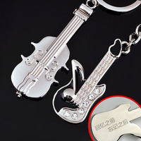 新奇礼物创意乐器小提琴韩国钥匙扣可爱个性钥匙链男士可印logo