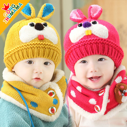 冬季新款6-12个月女宝宝婴儿帽子1-2-3岁女童秋冬款加绒公主帽潮4