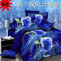 韩式春夏秋冬四件套 床上用品花卉4件套床单被套三件套3d四件套