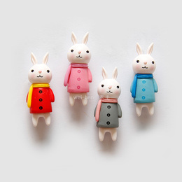 可爱超萌小兔子冰箱贴 强力磁铁磁贴立体卡通磁性贴吸铁石留言贴