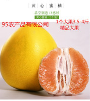 黄肉蜜柚黄金柚子黄心蜜柚 平和水果礼盒精装4斤1个大果精品包邮