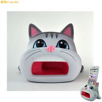 创意手机底座支架苹果iphone45s扩音器可爱猫咪喵星人卡通礼品物