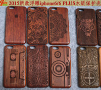 新款浮雕iphone6木制保护壳外套苹果6plus木质手机壳实木边框后壳