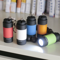 MINI户外LED迷你手电筒USB充电强光家用钥匙扣灯随身便携正品包邮