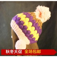 冬天韩国女士帽子秋冬韩版可爱保暖护耳针织毛线帽冬季潮时尚棉帽