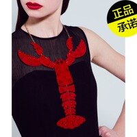 英国Tatty Devine 红色大龙虾可弯曲夸张 饰品 装饰项链 梦瑶同款