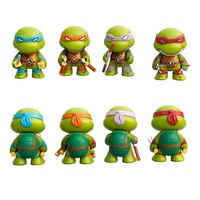我的世界扁桃电影忍者神龟4款Q版彩盒装玩偶摆件玩具模型公仔礼品