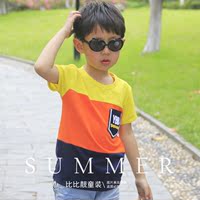 2015夏装韩版休闲新款卡通男童童装儿童短袖T恤棉儿童服装酷夏装