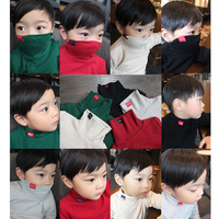 邦仔家2015冬季男女童装儿童打底衫保暖舒适纯色高领打底长袖T恤