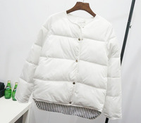 冬季新款韩国纯色棉服圆领加厚保暖女短款棉衣外套面包服小棉袄潮