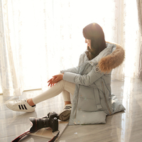 2015修身显瘦气质韩版冬季纯色羽绒服中长款连帽保暖外套羽绒衣潮