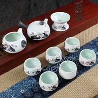 包邮雪花釉茶具套装 陶瓷功夫茶具套装 整套茶具茶道茶杯茶壶特价