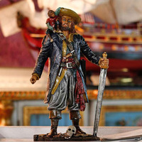 高档欧式地中海田园风格家居装饰工艺品加勒比海盗船长人物摆件