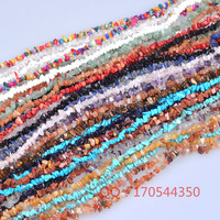 DIY饰品配件 天然水晶碎石单条 手链项链串珠材料 单条85CM