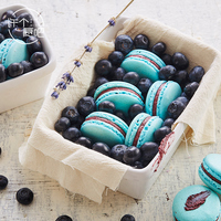 许个愿吧马卡龙蓝莓味正宗法式零食甜品蛋糕甜点6粒礼盒装