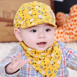 韩版6-12个月婴儿帽子男童0-1-2岁小孩宝宝儿童纯棉冬季鸭舌帽女3