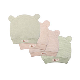 包邮新生儿有机彩棉胎帽 宝宝全棉纯棉防风帽子 0到3月婴儿用品