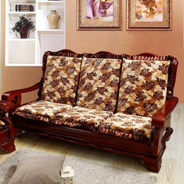 木头沙发坐垫木沙发垫带靠背红木实木春秋椅连体防滑加厚海绵冬季