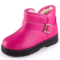 2015冬季新款儿童雪地靴男女童PU皮防水雪地棉冬季短靴儿童棉鞋