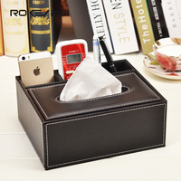 皮质多功能纸巾盒 桌面遥控器收纳盒 抽纸盒创意欧式包邮
