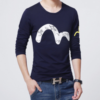 2015秋季男士长袖T恤男韩版修身圆领上衣男装青少年打底衫男秋衣