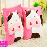 正版方形可爱奶牛抱枕 卡通靠垫 毛绒玩具公仔布娃娃情侣靠垫家居