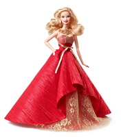 【芭比娃娃】美国代购 2014 Holiday假日 收藏家 红色礼服 预订