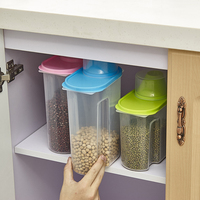 创意透明密封储物罐 大号厨房密封罐糖果罐 塑料收纳罐厨房收纳盒