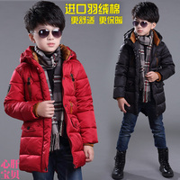 男童棉衣外套中长款冬装2015新款韩版冬季中大童加厚儿童羽绒棉服