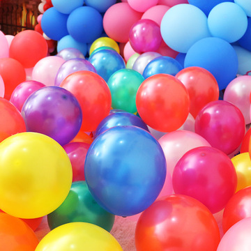 气球婚庆用品生日结婚房布置气球加厚拱门珠光气球100只10英寸6号