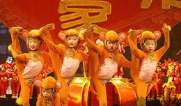 圣诞节儿童演出服小猴动物服装幼儿猴子卡通造型元旦舞台表演服饰