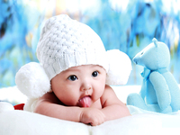 胎教漂亮可爱宝宝画海报图片小孩儿贴画墙贴照片婴儿胎教海报画