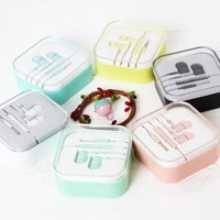韩版糖果色水晶盒入耳式耳机 苹果三星小米手机通用型耳麦女学生